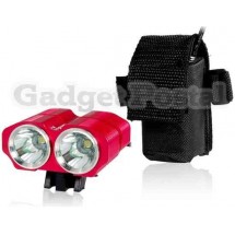 LusteFire BL-2 2 х CREE XM-L U2 2400LM 4-режиме супер яркий светодиодный фонарик велосипедов (красный) 

