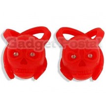 2-Pack Дьявол-Shaped велосипед 2-светодиодный Красочные безопасности Факел Flash Light (красный)