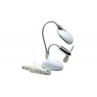 Купить USB-лампа с 13 LED Light и USB-вентилятор (белый)