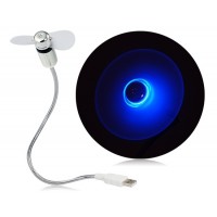 Купить HK-F2009 Blue Light Mini USB-вентилятор (серебро)