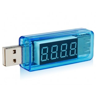 Порт USB2.0 ток &амп; Измеритель напряжения тестер (синий)