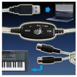 USB MIDI-кабель МИДИ адаптер длинна 2 метра экранированный провод