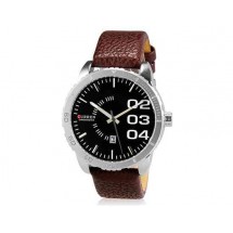 CURREN 8125 Unisex Модные водостойкой Аналоговый Большой вахты Большой цифровые весы наручные часы с функцией календаря и искусственной кожи оркестра (белый) 