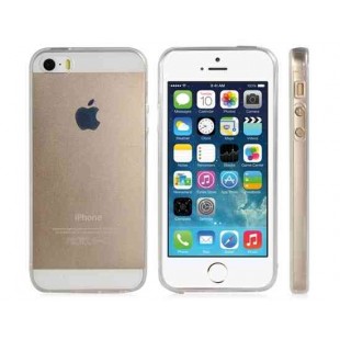 Прозрачный силиконовый чехол для iPhone 5S / 5 (белый)