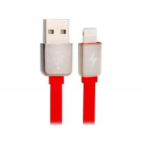 Купить REMAX 1,8 м 8-контактный двусторонний USB плоский кабель данных для iPhone 5S/5/6/6 Plus (Красный)