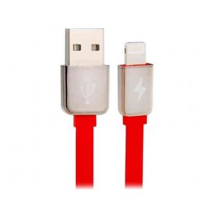 REMAX 1,8 м 8-контактный двусторонний USB плоский кабель данных для iPhone 5S/5/6/6 Plus (Красный)