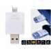 USB 2.0 Micro SD Card Reader для iPhone5 / 5S / 6/6 Plus (белый)