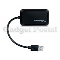 Купить TS-Hub02 Ультра-тонкий Высокоскоростной четырех портов USB 3.0 Hub (черный)