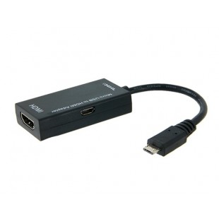 МХЛ Micro USB к кабелю HDMI адаптер (черный)