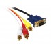 1,5 м HDMI к VGA кабель с 3RCA (черный)