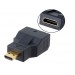 Позолоченный HDMI для Micro HDMI D Type Порт адаптер (черный)