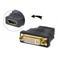 HDMI на DVI F F адаптер (черный)