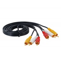  MYE 1,5 м 3RCA к 3RCA кабель (черный)