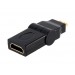 180 градусов Поворотный HDMI стандартный женский для Mini HDMI Мужской разъем (черный)