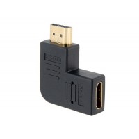 Стандартный HDMI мужчин и женщин Позолоченный разъем (черный)