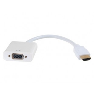 HDMI 19-контактный разъем VGA конвертер, розеточный (белый)