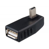 Купить Сторона прямоугольного USB 2.0 5-Pin-мужчина к Micro USB-Женский адаптер (черный)