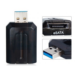 5 Гбит USB 3.0 к ESATA адаптер (черный)