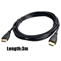 3 м 24K Позолоченные Версия 1.4 HDMI-кабель (черный)