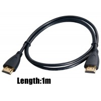 1 м 24K позолоченный HDMI версии 1.4 кабель (черный)