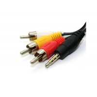 Купить 3,5 мм до 3 RCA Phono Lead Audio / Video AV-кабель (черный)