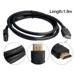 1,5 м 24K позолоченные V1.3 HDMI к HDMI кабель (черный)