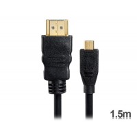 1,5 м микро-HDMI к HDMI конвертер для кабеля (черный)
