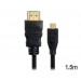 1,5 м микро-HDMI к HDMI конвертер для кабеля (черный)