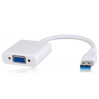 USB 3.0 мужчина к VGA Женский адаптер (белый)