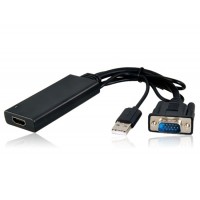 Купить AY55 VGA для HDMI конвертер Кабель-адаптер (черный)