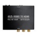 AY56 Composite + S-Video + R / L аудио в HDMI HD Video Converter (черный)