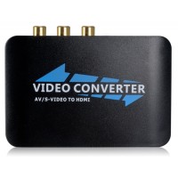 AY56 Composite + S-Video + R / L аудио в HDMI HD Video Converter (черный + синий)