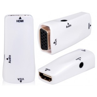 HDMI для VGA адаптер конвертер для MEEGOPAD T01 ТВ Dongle (белый)