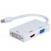 Мини-DisplayPort на DVI и HDMI/VGA и 3-в-1 адаптер (Белый)