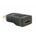 Mini HDMI 19pins женщины к мужчине F / M адаптер / Converter (черный)