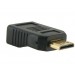 Mini HDMI 19pins женщины к мужчине F / M адаптер / Converter (черный)