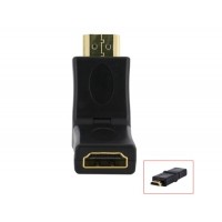  HDMI 180 градусов вращения мужчин и женщин конвертер (черный) 