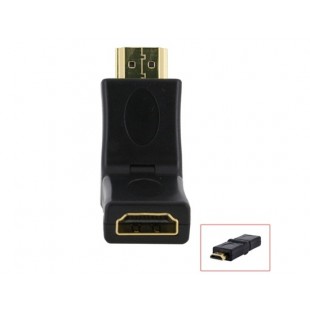 HDMI 180 градусов вращения мужчин и женщин конвертер (черный)