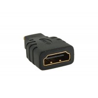 Адаптер Micro HDMI (папа) к HDMI (мама), (черный).