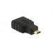 Адаптер Micro HDMI (папа) к HDMI (мама), (черный).