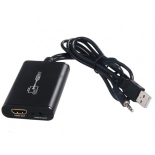 1080p USB 2.0 к HDMI конвертер с 3,5 мм аудио кабель