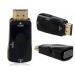 Mini HDMI мужчина к VGA Женский адаптер с 3,5 мм аудио разъем (черный)