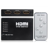 Купить 5 до 1 HDMI 1.4 переключатель с ИК пульта дистанционного управления (черный)