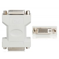 DVI 24 +5 Женский Женский адаптер Dongle конвертер (белый)