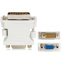 Купить DVI 24 + 5 до VGA (M к F) адаптер Dongle конвертер (белый)