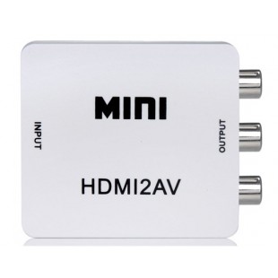 NEWKENG M10 1080P Mini HDMI для AV конвертер (белый)