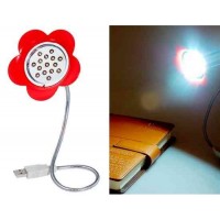 Купить 15-LED USB Flower светодиодная лампа (красный)