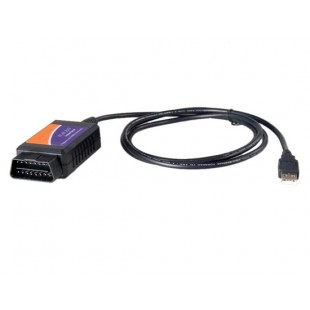 OBD2 ELM327 USB v1.5 автомобиля диагностический тест линии (черный + оранжевый)