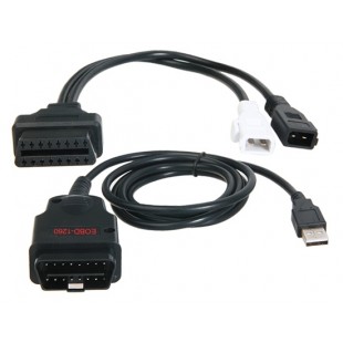 EOBD-1260 OBD 2 USB автомобиля диагностический кабель программирования (черный)