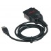 EOBD-1260 OBD 2 USB автомобиля диагностический кабель программирования (черный)